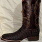 Men's Brown Checkered Pattern Boot