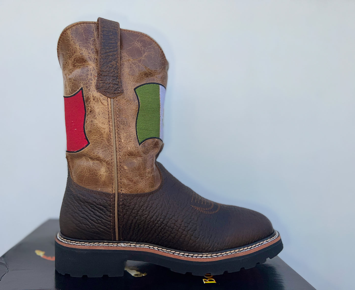 Mexican Flag Water Proof Work Boot